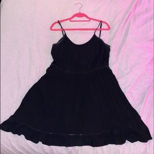 black, spaghetti strap summer dress